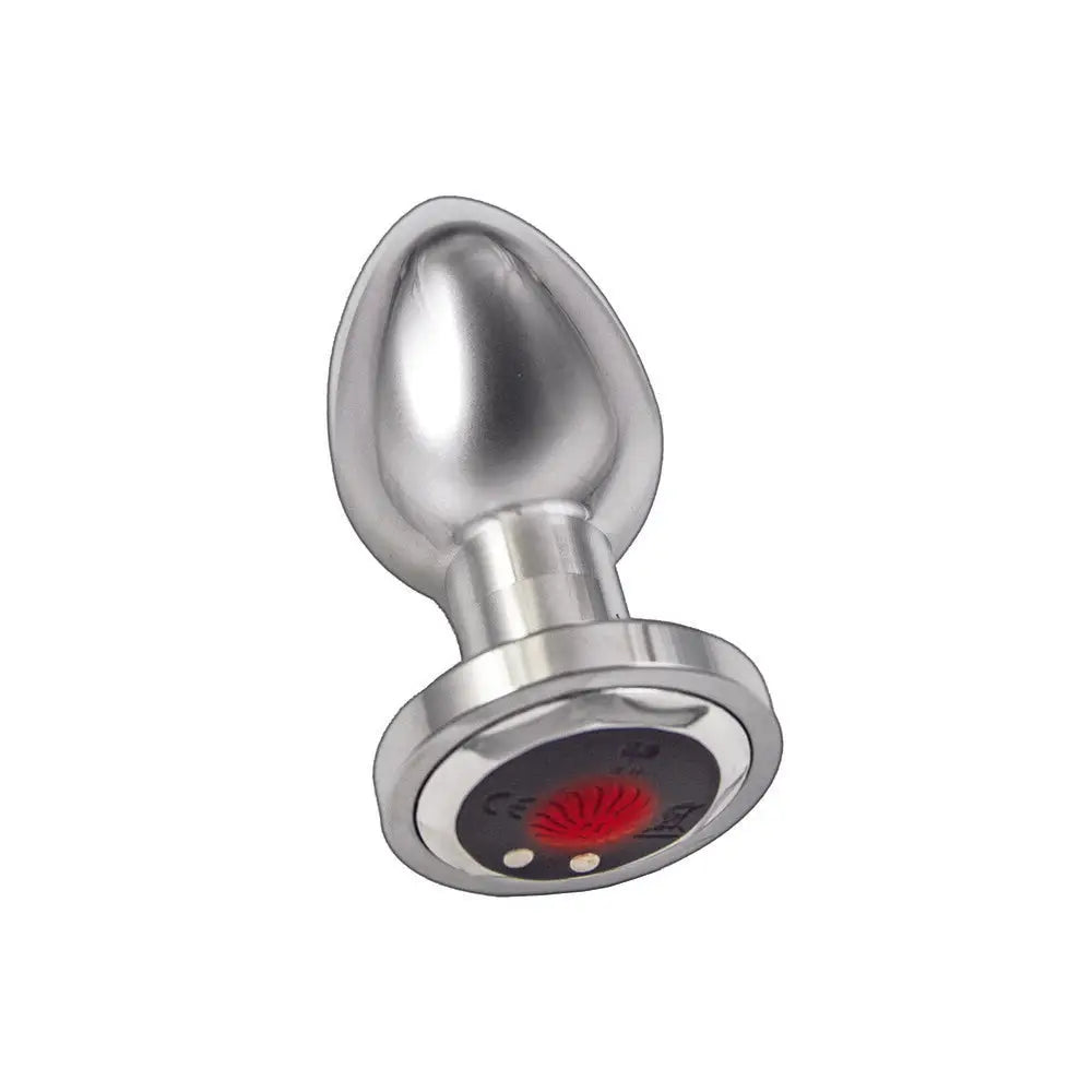 Fast-Glide Pulse Masturbator-Nasswalk Toys Stainless Steel Silver Vibrating Butt Plug with Remote